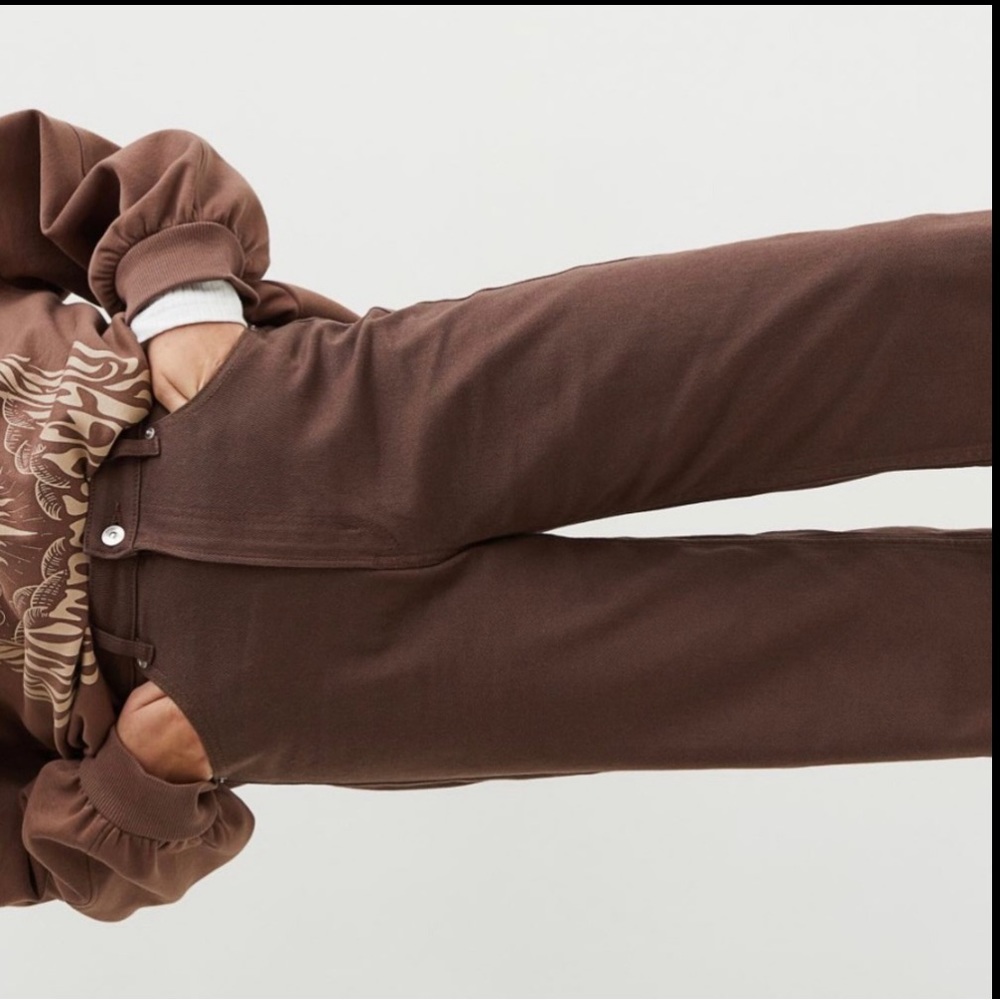 Wide leg Twill Pants